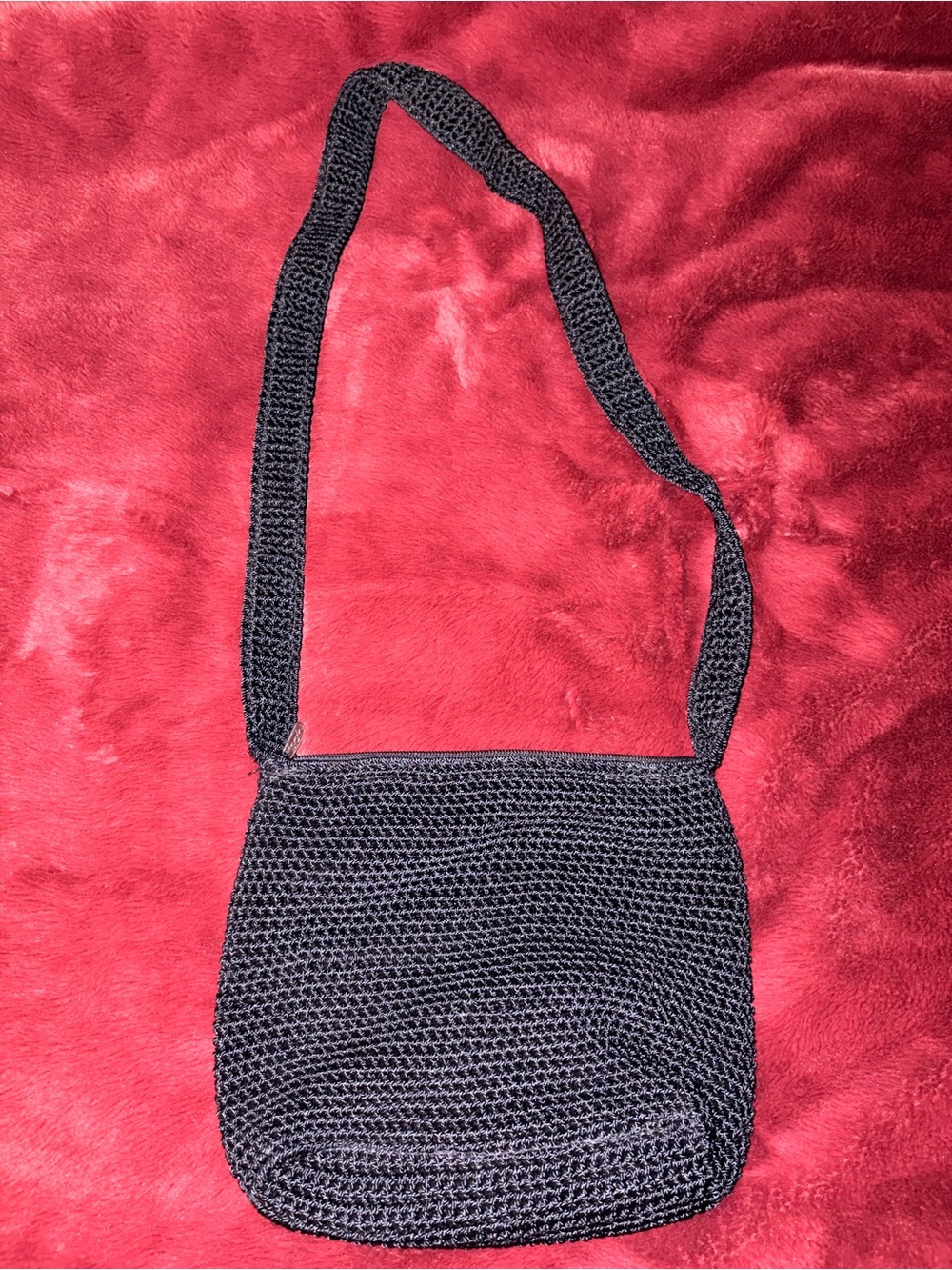 The Sak Black Crochet Crossbody Bag